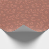 Terracotta Bruin Morris Geïnspireerd Botanisch Cadeaupapier (Hoek)