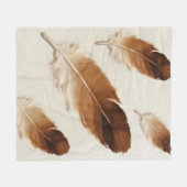 Terracotta Bruine Veer Zachte Esthetische Boho Fleece Deken (Voorkant (Horizontaal))