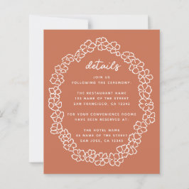 Terracotta Budget Bloemen Krans Trouwdetails