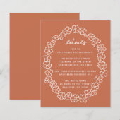 Terracotta Budget Bloemenkrans Bruiloft Details (Voorkant / Achterkant)