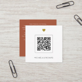 Terracotta Budget QR Code Trouw Uitnodiging