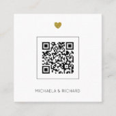 Terracotta Budget QR Code Trouw Uitnodiging (Voorkant)