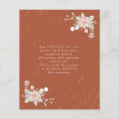Terracotta Budget Weddenschap Uitnodiging Roze Peo Flyer (Achterkant)