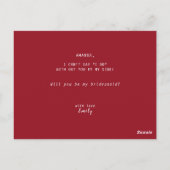 Terracotta Burgundy Blush Floral Bridesmaid Briefkaart (Achterkant)