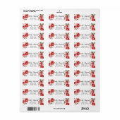 Terracotta Burgundy Blush Floral  Wedding Address Etiket (Full Sheet)