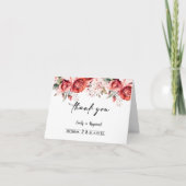 Terracotta Burgundy Blush Floral Wedding Bedankkaart (Voorkant)
