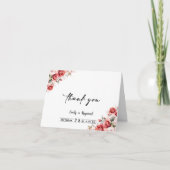 Terracotta Burgundy Blush Floral Wedding Bedankkaart (Voorkant)