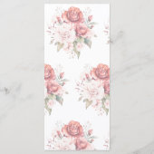 Terracotta Burgundy Blush Floral Wedding Menu (Achterkant)