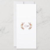 Terracotta Burgundy Floral Wedding Menu Cards (Achterkant)