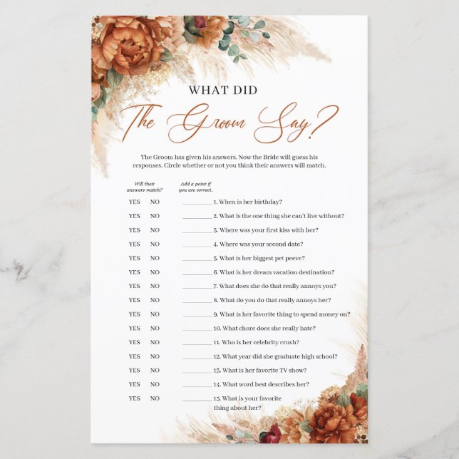 Terracotta burgundy floral What have been say (Voorkant)