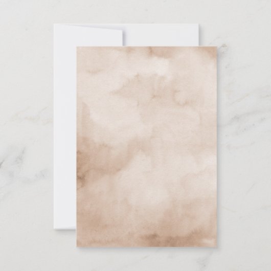 Terracotta Burgundy Greenery Geometric Wedding RSVP Kaartje (Achterkant)