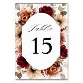 Terracotta Burgundy Mauve Floral Geometric Wedding Kaart (Voorkant)