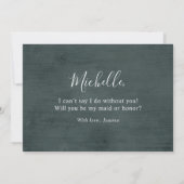 Terracotta Burgundy zal je mijn dienstmeisje zijn Kaart (Achterkant)