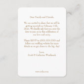 Terracotta Burn Orange Wedding Save the Date Cards Informatiekaartje (Achterkant)