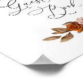 Terracotta Burnt Orange Bridal Shower Guest Book   Poster (Hoek)