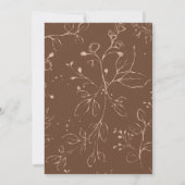 Terracotta Burnt Orange Floral Bridal Shower Kaart (Achterkant)