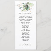 Terracotta Burnt Orange Floral Wedding Programmakaart (Achterkant)