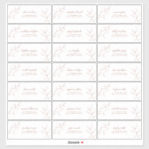 Terracotta Burnt Oranje Botanical Guest Address