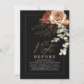 Terracotta Burnt Oranje Floral Rehearsal Dinner Kaart (Voorkant)