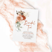 Terracotta Burnt Oranje Vrijgezellenfeest Tea Part Kaart