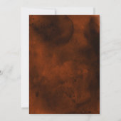 Terracotta Burnt Oranje Waterverf Baby shower Kaart (Achterkant)