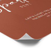 Terracotta Burnt Oranje Wedding Sparkler Verzenden Poster (Hoek)