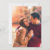 Terracotta Burnt Sinaasappel Botanical Photo Weddi Kaart (Achterkant)