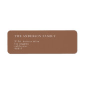 Terracotta Burnt Sinaasappel Elegant Boho White We Etiket (Voorkant)