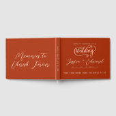 Terracotta Burnt Sinaasappel Elegant Modern Minima Gastenboek (Volledig)