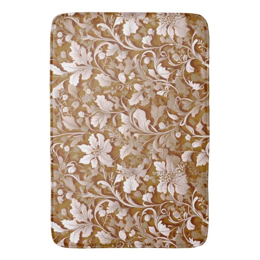 Terracotta Burnt Sinaasappel Modern botanisch Boho Badmat (Voorkant Verticaal)