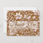 Terracotta Burnt Sinaasappel Modern botanisch Boho Bedankkaart (Voorkant)