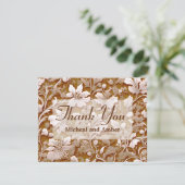 Terracotta Burnt Sinaasappel Modern botanisch Boho Bedankkaart (Staand voorkant)