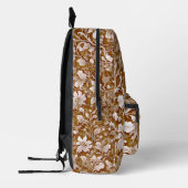 Terracotta Burnt Sinaasappel Modern botanisch Boho Bedrukte Rugzak (Links)