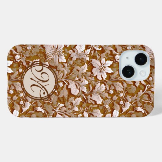Terracotta Burnt Sinaasappel Modern botanisch Boho Case-Mate iPhone Case (Achterkant (horizontaal))