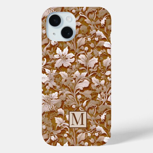 Terracotta Burnt Sinaasappel Modern botanisch Boho Case-Mate iPhone Case (Achterkant)