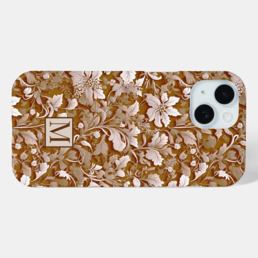 Terracotta Burnt Sinaasappel Modern botanisch Boho Case-Mate iPhone Case (Achterkant (horizontaal))