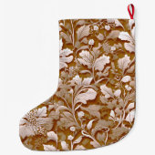 Terracotta Burnt Sinaasappel Modern botanisch Boho Grote Kerstsok (Achterkant)