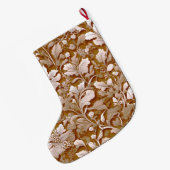 Terracotta Burnt Sinaasappel Modern botanisch Boho Grote Kerstsok (Achterkant (Hangend))