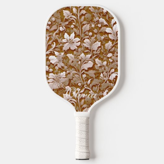 Terracotta Burnt Sinaasappel Modern botanisch Boho Pickleball Paddle (Voorkant)