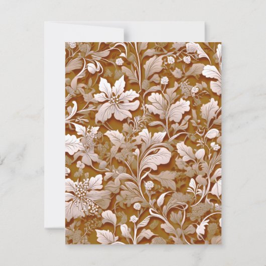 Terracotta Burnt Sinaasappel Modern botanisch Boho Save The Date (Achterkant)