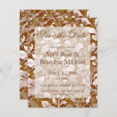 Terracotta Burnt Sinaasappel Modern botanisch Boho Save The Date (Voorkant / Achterkant)