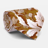 Terracotta Burnt Sinaasappel Modern botanisch Boho Stropdas (Opgerold)