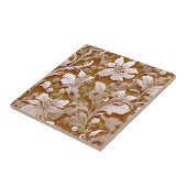 Terracotta Burnt Sinaasappel Modern botanisch Boho Tegeltje (Zijkant)