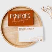 Terracotta Burnt Sinaasappel Neutral Modern Boho Visitekaartje