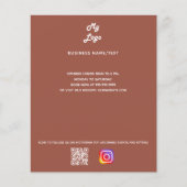 Terracotta business logo qr code instagram flyer (Voorkant)