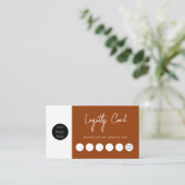 Terracotta Business Logo QR Code Loyalty Visitekaartje (Staand voorkant)