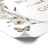 Terracotta Butterfly Gifts Baby shower Poster (Hoek)