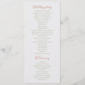 Terracotta & Cactus Bruiloft Fiesta huwelijksprogr Programmakaart (Achterkant)