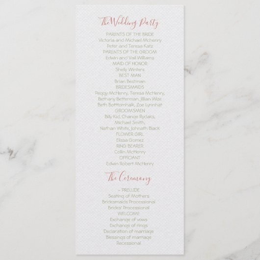 Terracotta & Cactus Bruiloft Fiesta huwelijksprogr Programmakaart (Achterkant)