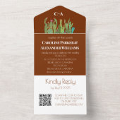 Terracotta Cactus Desert Arizona RSVP QR Code All In One Uitnodiging (Binnen)